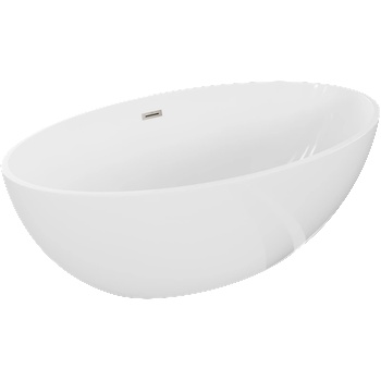 Mexen Nike свободностояща вана 175 x 100 cm, бяла, преливник четкан никел - 54071751000-97 (54071751000-97)