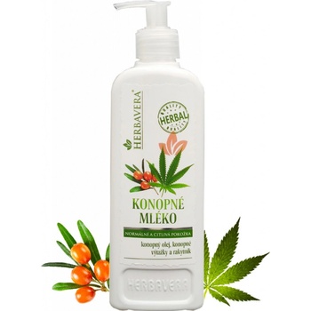 Herbavera Body telové mlieko s konopným olejom With Cannabis And Beeswax 400 ml