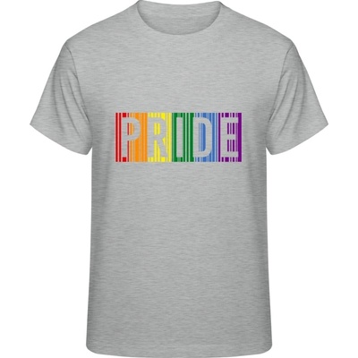 Premium tričko Dúhový nápis Pride športové sivé