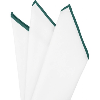 Bubibubi vreckovka do saka s tmavozeleným lemom biela