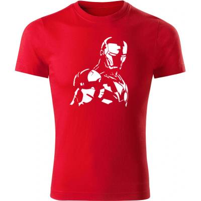 Tričko Iron Man pánske tričko červené biele