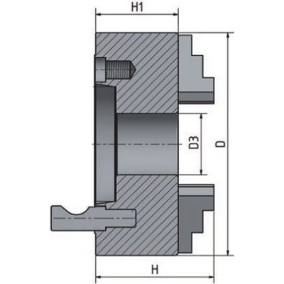 4-čelisťové sklíčidlo s centrickým upínáním ø 250 mm Camlock 6 3442852