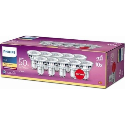Philips 8718696778265 LED žiarovka GU10 4,6W/50W 355lm 2700K PAR16 10-set