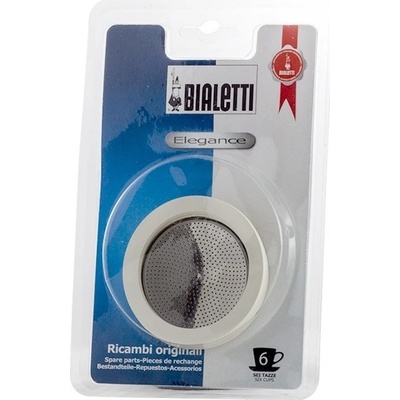 Bialetti 6 sítko nerezové + silikonové těsnění 3 ks