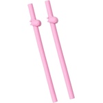 Wee Baby Силиконови сламки Wee Baby - Prime, Розови, 2 броя (929) - baby