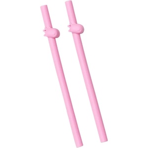 Wee Baby Силиконови сламки Wee Baby - Prime, Розови, 2 броя (929) - baby