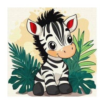 Ideyka Painting by numbers 30x30cm KHO1273 Happy zebra AP0088
