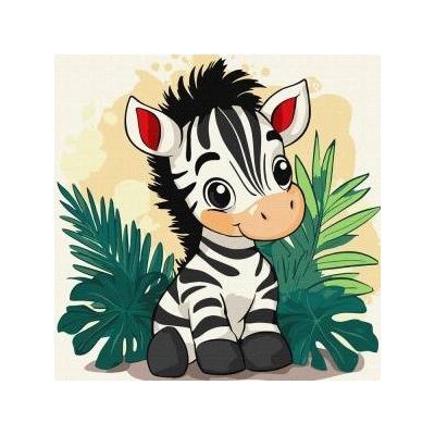 Ideyka Painting by numbers 30x30cm KHO1273 Happy zebra AP0088