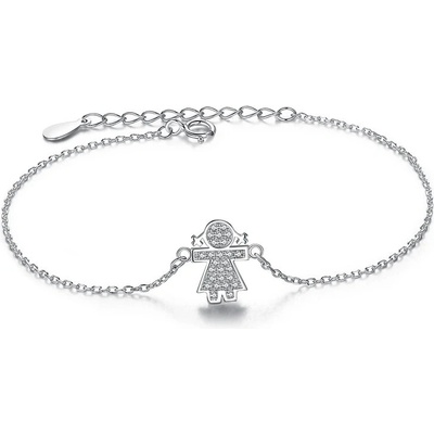 DELIS Сребърна гривна 925, jw1098, момичешки модел, с родиево покритие (jw1098)