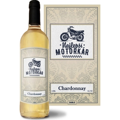 Sablio Najlepší motorkár Chardonnay biele suché víno 12 % 0,75 l (čistá fľaša)
