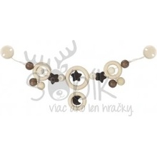 Goki retiazka na kočík s klipmi Mesiačik a hviezda