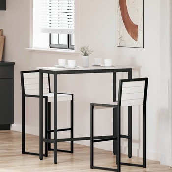 vidaXL Маса Бяло 100 x 40 x 101 см Инженерна дървесина и стомана (873783)