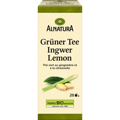Alnatura Bio zelený čaj zázvor citron 20 ks