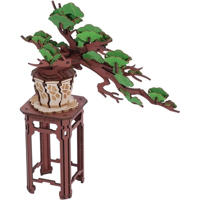 ROBOTIME Rolife DIY 3D drevené puzzle Bonsai z ihličnanu borovice 115 ks