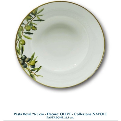 Saturnia Napoli pasta talíř 26,5 cm Olive