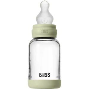 BIBS Стъклена бебешка бутилка Bibs - Със силиконов биберон, 120 ml, Sage (50191250) - baby