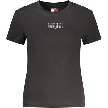 Tommy Hilfiger Дамска тениска с къс ръкав tommy hilfiger, Размер s, Цвят Черен (dw0dw21841_nebds)