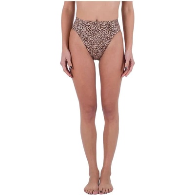 Hurley Max Leopard Moderate Tab Side bikini bottom - Brown (Brown Sugar)