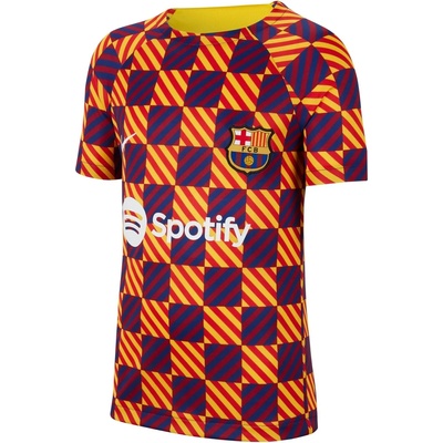 Nike Barcelona Pre Match Top Juniors - Yellow/White