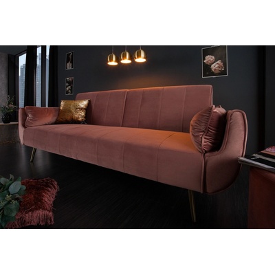 Bighome Rozkladacia sedačka DIVAN 215 cm staroružová