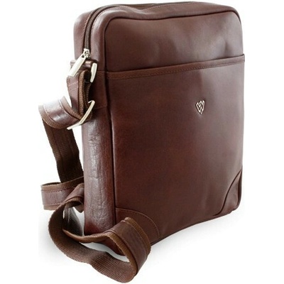 Hnedá pánska kožená crossbody Semell