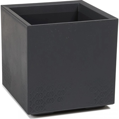 Lepaso Plastový květináč Karo eco recycled beton 400x400 mm antracit (123957 007 LA935 KARO beton antracit rec.400ECO)