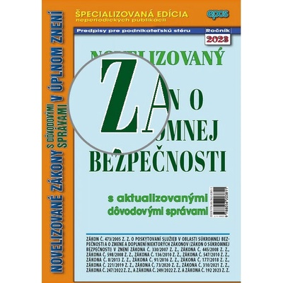 Novelizovaný Zákon o súkromnej bezpečnosti - Epos