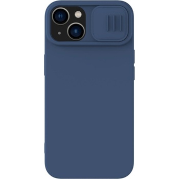 Nillkin Кейс с протектор за камера Nillkin CamShield Silky за iPhone 14 Plus, 6.7", 2022, тъмносин (6902048249301)