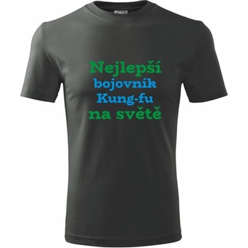 Tričko nejlepší bojovník Kung-fu na světě dárek pro Kung-fu grafitové