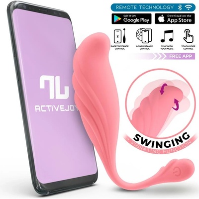 INTOYOU App Series Vibrating & Swinging Egg with App Pink