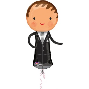 Amscan Фолиев балон Младоженец 48 x 101 см