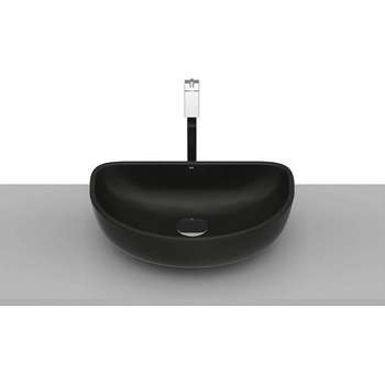 Roca Умивалник за монтаж върху плот, без отвор за смесител, Optica matt black, 450 х 300 х 130 mm (A327C10080)