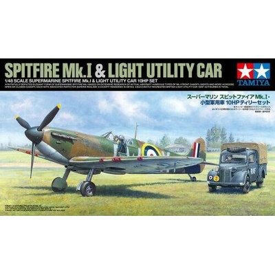 Tamiya Supermarine Spitfire Mk.I & Light Utility Car 10HP Tilly 1:48