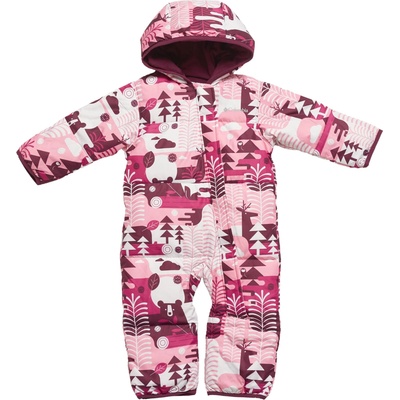 Detská kombinéza Columbia SNUGGLY BUNNY BUNTING ružová biela vínová