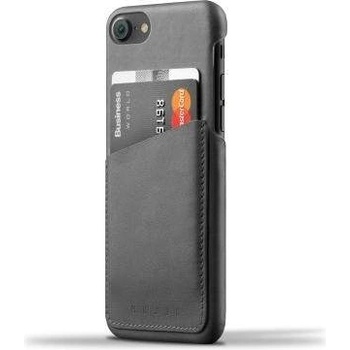 Mujjo Leather Wallet Case - кожен (естествена кожа) кейс с джоб за кредитна карта за iPhone 8, iPhone 7 (сив)