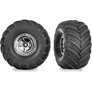 Traxxas колело 1.3", колела хром, гуми Terra Groove (2)