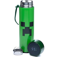 Minecraft Termoláhev Creeper s teploměrem 450 ml zelená