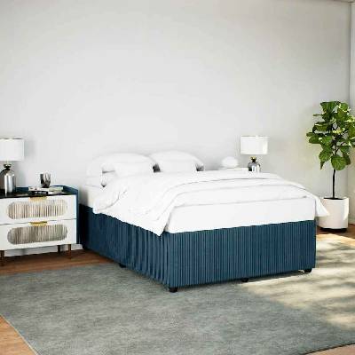 zahrada-XL 3285010 Rám postele modrý samet