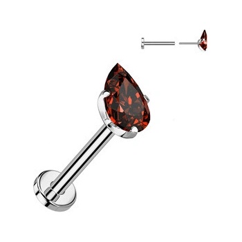 Šperky4U Piercing do brady Push in labreta Titan TIT1541-R