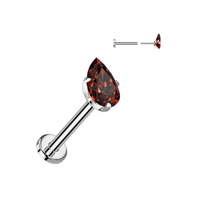 Šperky4U Piercing do brady Push in labreta Titan TIT1541-R