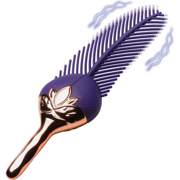 Master Series The Tickler Vibrating Silicone Feather Tickler