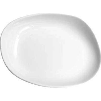 Dezertní talíř Cookplay Yayoi 14 × 11 × 3 cm, bílý s glazurou