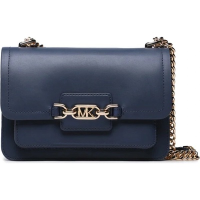 Michael Kors kožená kabelka na řetízku Heather navy