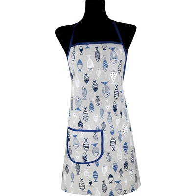 Kuchyňská zástěra rybky Uni Béžová