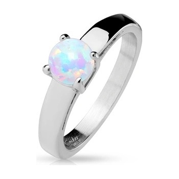 Šperky4U ocelový prsten s kulatým opálem OPR1654