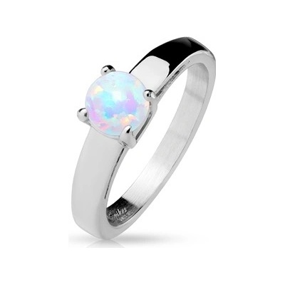 Šperky4U ocelový prsten s kulatým opálem OPR1654