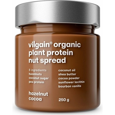 Vilgain Plant Protein Nut Spread BIO lieskové orechy a kakao 250 g