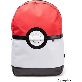 CurePink batoh Pokémon Pokeball červeno-bílý