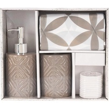 HOMESTYLING Kúpeľňové doplnky sada 3 ks hnedá KO-CY2210590hned