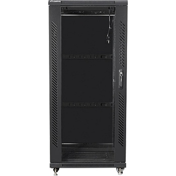Lanberg rack cabinet 19" free-standing 27U / 600x800 self-assembly flat pack, black (FF01-6827-12B)